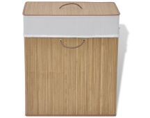 vidaXL Bamboo Laundry Bin Rectangular Natural