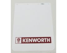 KENWORTH Mudflap white thermoflex with "KENWORTH" name in red 76cm x 61cm wide