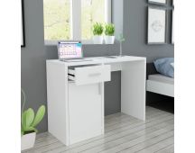 vidaXL Desk with Drawer and Cabinet White 100x40x73 cm