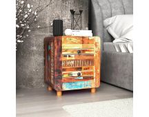 vidaXL Night Cabinet Solid Reclaimed Wood 43x33x51 cm