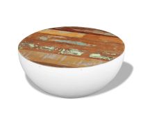 vidaXL Bowl Shaped Coffee Table Solid Reclaimed Wood 60x60x30 cm