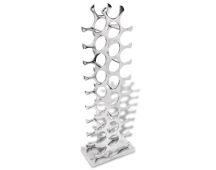 vidaXL Wine Rack Aluminium Silver 27 Bottles