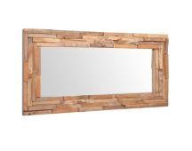 vidaXL Decorative Mirror Teak 120x60 cm Rectangular