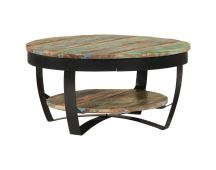 vidaXL Coffee Table 65 cm Solid Reclaimed Wood