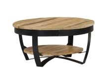 vidaXL Coffee Table 65 cm Solid Rough Mango Wood