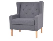 vidaXL Armchair Grey Fabric