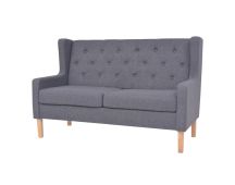 vidaXL 2-Seater Sofa Fabric Grey