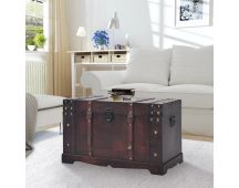 vidaXL Vintage Treasure Chest Wood 66x38x40 cm