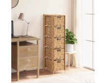 vidaXL Storage Unit with 5 Baskets 25.5x37x100 cm Water Hyacinth