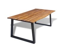 vidaXL Dining Table Solid Acacia Wood 200x90x75 cm