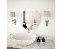 vidaXL Wall Mirror 50 cm Round Glass