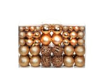 vidaXL 100 Piece Christmas Ball Set 3/4/6 cm Rose/Gold