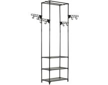 vidaXL Clothes Rack Steel and Non-woven Fabric 55x28.5x175 cm Black