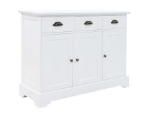 vidaXL Sideboard with 3 Doors MDF and Pinewood 105x35x77.5 cm