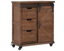 vidaXL Storage Cabinet Solid Fir Wood 64x33.5x75 cm Brown