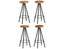 vidaXL Bar Chairs 4 pcs Solid Mango Wood