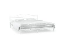 vidaXL Bed Frame White Metal 153x203 cm Queen Size