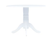 vidaXL Dining Table White 106 cm Solid Rubber Wood