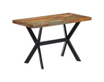 vidaXL Dining Table 120x60x75 cm Solid Reclaimed Wood