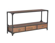 vidaXL TV Cabinet with 3 Drawers 120x30x60 cm Solid Pine Wood