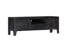 vidaXL TV Cabinet Black 118x30x40 cm Solid Mango Wood