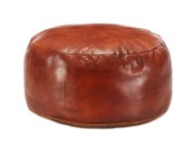 vidaXL Pouffe Tan 60x30 cm Genuine Goat Leather