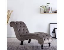 vidaXL Chaise Lounge Grey Velvet