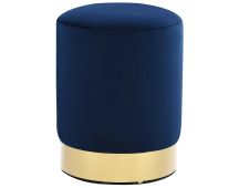 vidaXL Stool Blue and Gold Velvet