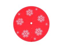 Jingle Jollys Christmas Tree Skirt 90cm Snowflake Ornaments Party Decorations