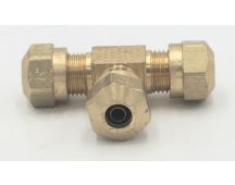 Parker brass pneumatic 1/4" tee union fitting