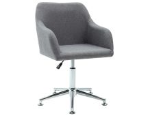 vidaXL Swivel Office Chair Light Grey Fabric