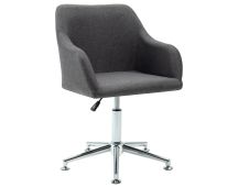 vidaXL Swivel Office Chair Dark Grey Fabric