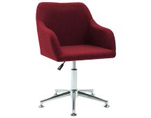 vidaXL Swivel Office Chair Wine Red Fabric