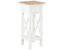 vidaXL Side Table White 27x27x65.5 cm Wood