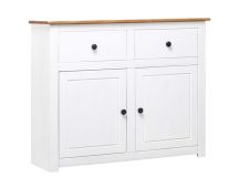 vidaXL Sideboard White 93x40x80 cm Solid Pinewood Panama Range