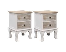 vidaXL Bedside Cabinets 2 pcs 35x30x50 cm Paulownia Wood