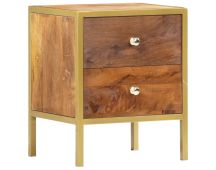 vidaXL Bedside Cabinet 40x35x50 cm Solid Mango Wood