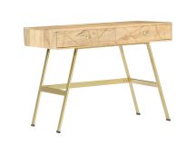 vidaXL Writing Desk with Drawers 100x55x75 cm Solid Mango Wood