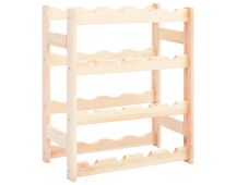 vidaXL Wine Rack for 16 Bottles Solid Wood Pine