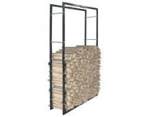 vidaXL Firewood Rack Black 80x25x150 cm Steel