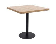 vidaXL Bistro Table Light Brown 80x80 cm MDF