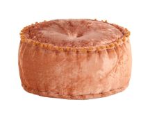 vidaXL Round Pouffe Velvet 40x20 cm Rust