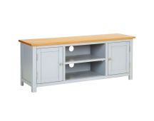 vidaXL TV Cabinet 120x35x48 cm Solid Oak Wood