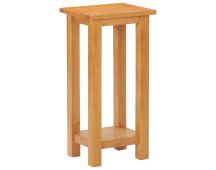 vidaXL Side Table 27x24x55 cm Solid Oak Wood