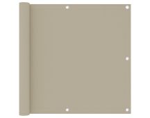 vidaXL Balcony Screen Beige 90x500 cm Oxford Fabric