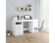 vidaXL Desk White 140x50x76 cm Engineered Wood