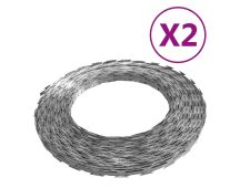 vidaXL BTO-22 NATO Razor Wires 2 pcs 100 m Steel