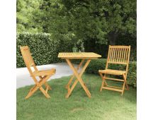 vidaXL 3 Piece Folding Garden Dining Set Solid Acacia Wood