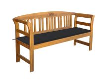 vidaXL Garden Bench with Cushion 157 cm Solid Acacia Wood