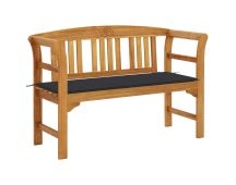 vidaXL Garden Bench with Cushion 120 cm Solid Acacia Wood